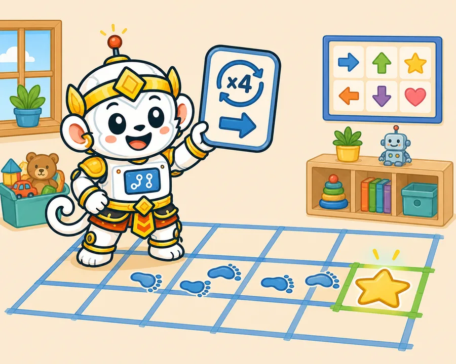 บังคับหุ่นยนต์ด้วยลูป