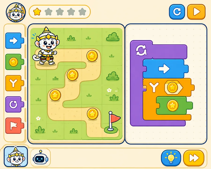 ภารกิจ Blockly แรก