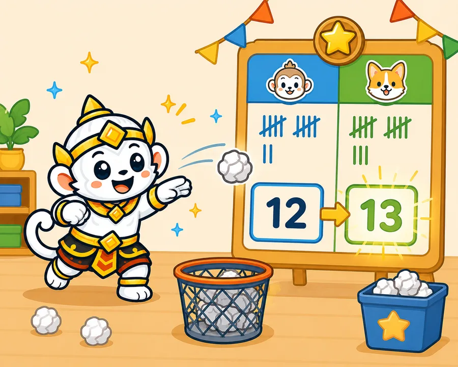 คะแนนเกมคือตัวแปร